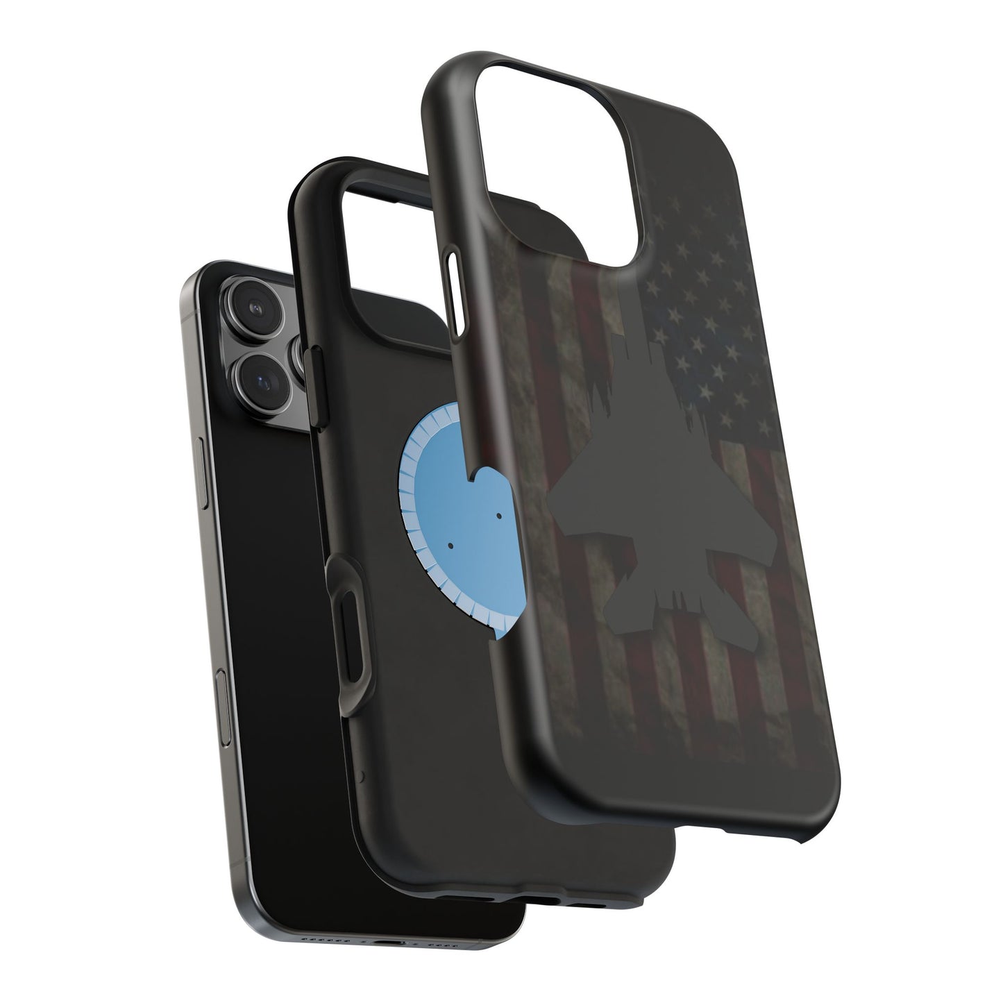 F-15E Silhouette Old Glory Magnetic Tough Cases for iPhone