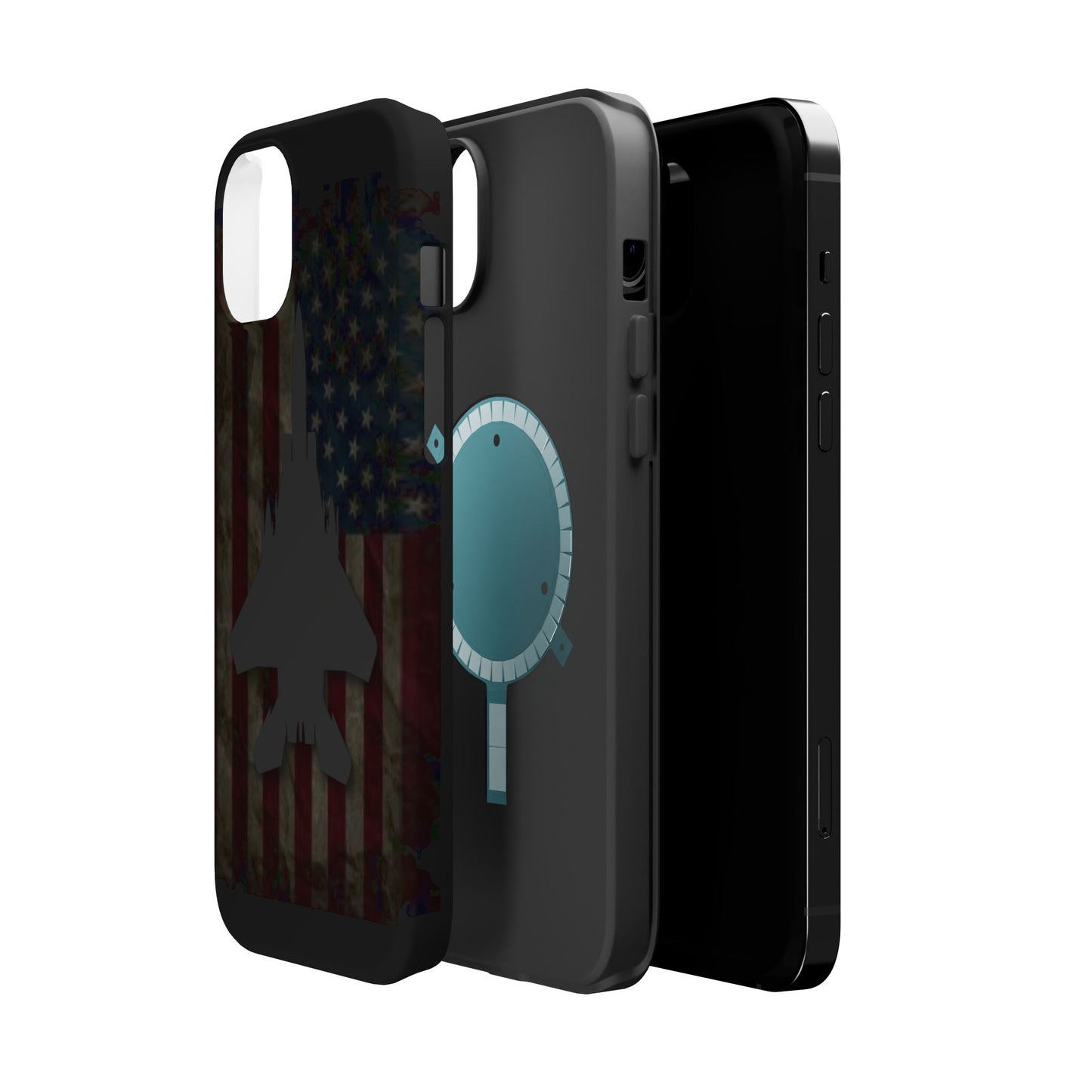 F-15E Silhouette Old Glory Magnetic Tough Cases for iPhone