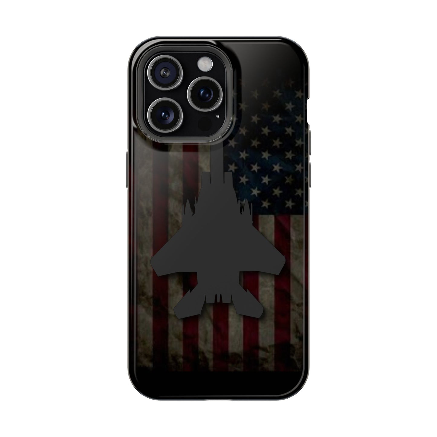F-15E Silhouette Old Glory Magnetic Tough Cases for iPhone