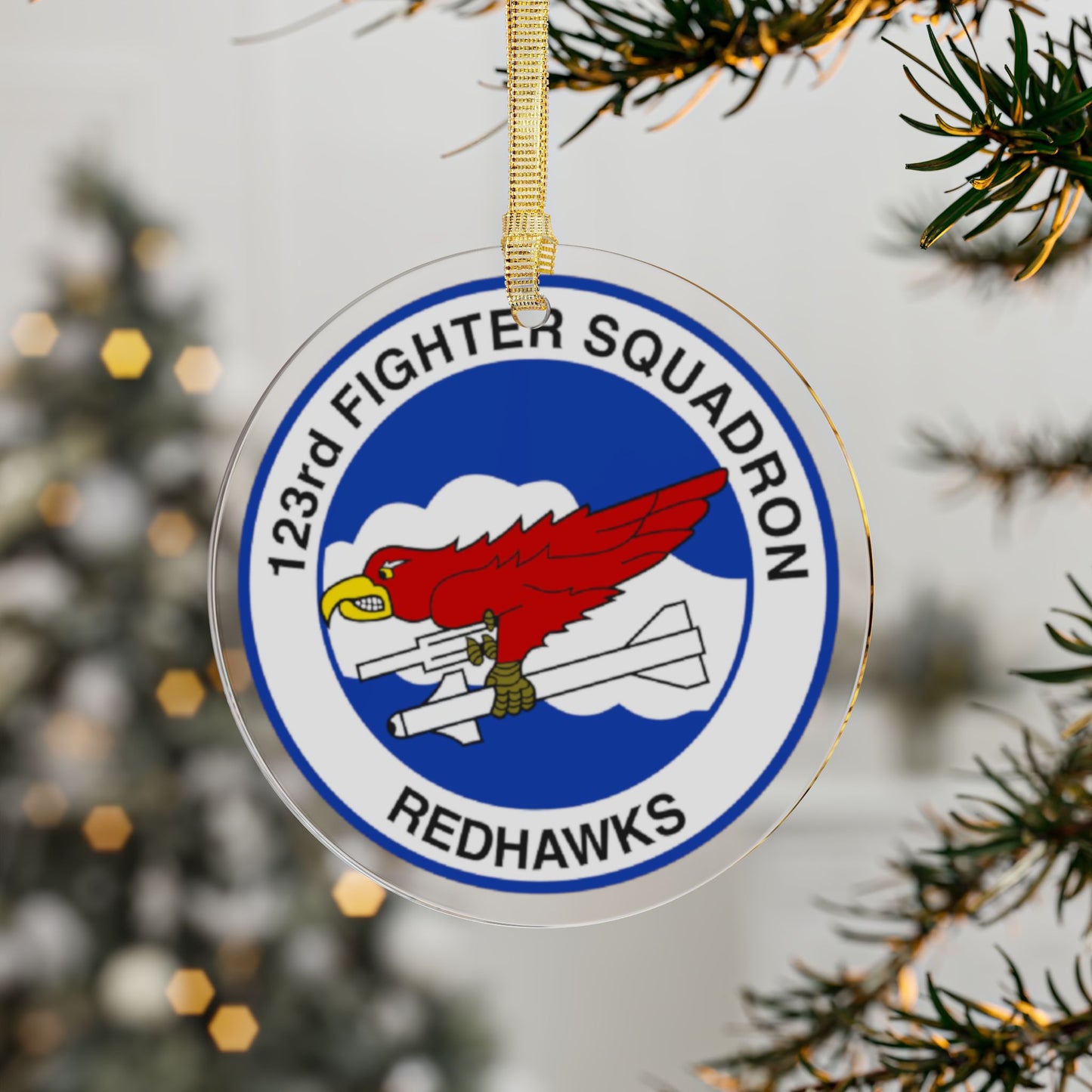 123FS "Redhawks" Acrylic Ornaments