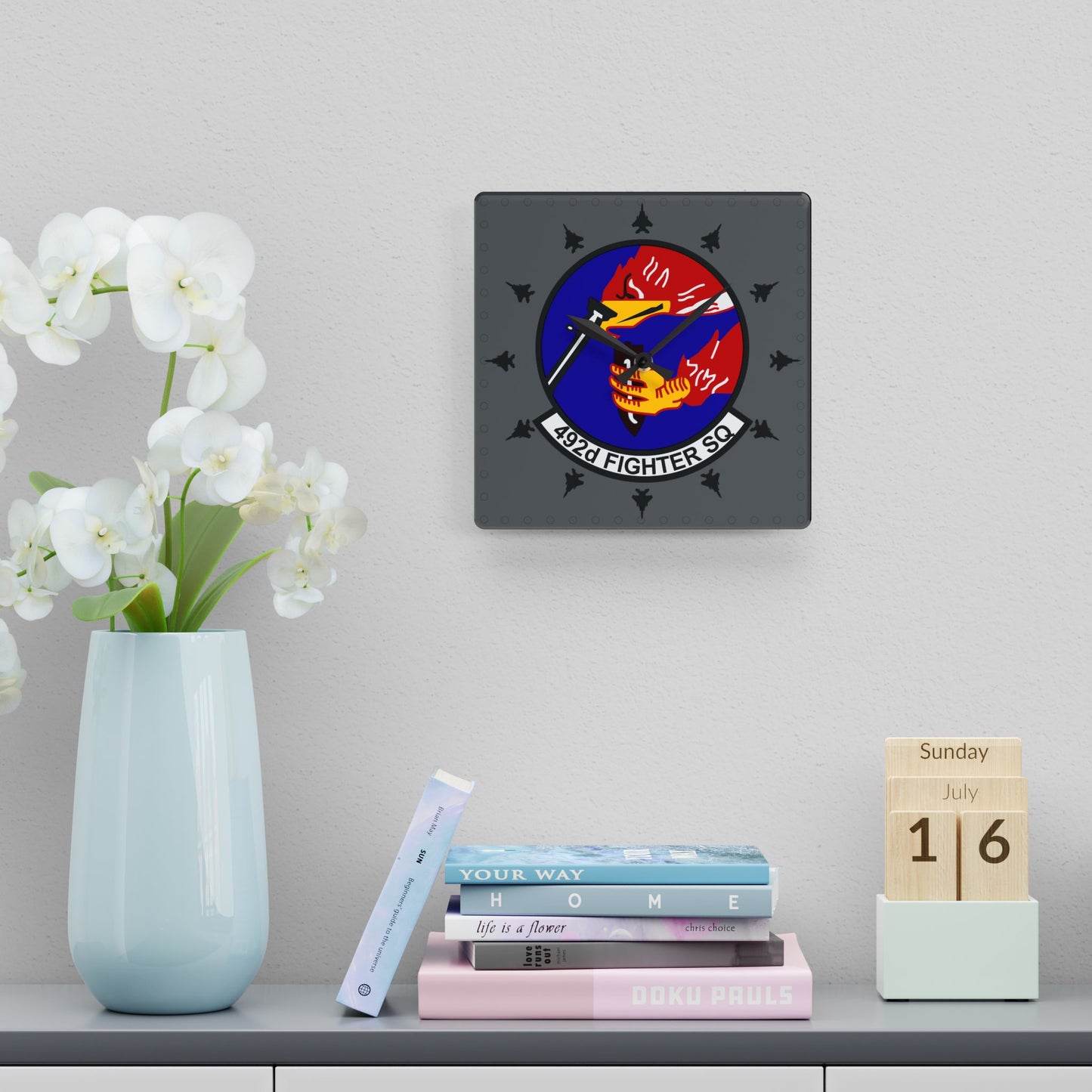 492FS "Bolars" Acrylic Wall Clock, Round or Square Options