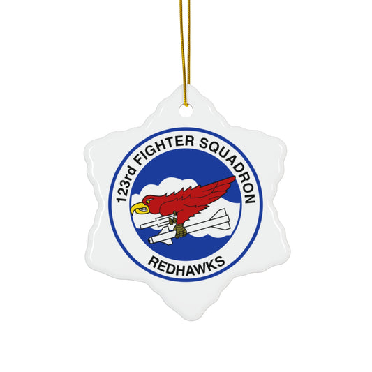 123FS "Redhawks" Ceramic Ornament, Circle or Snowflake Shape