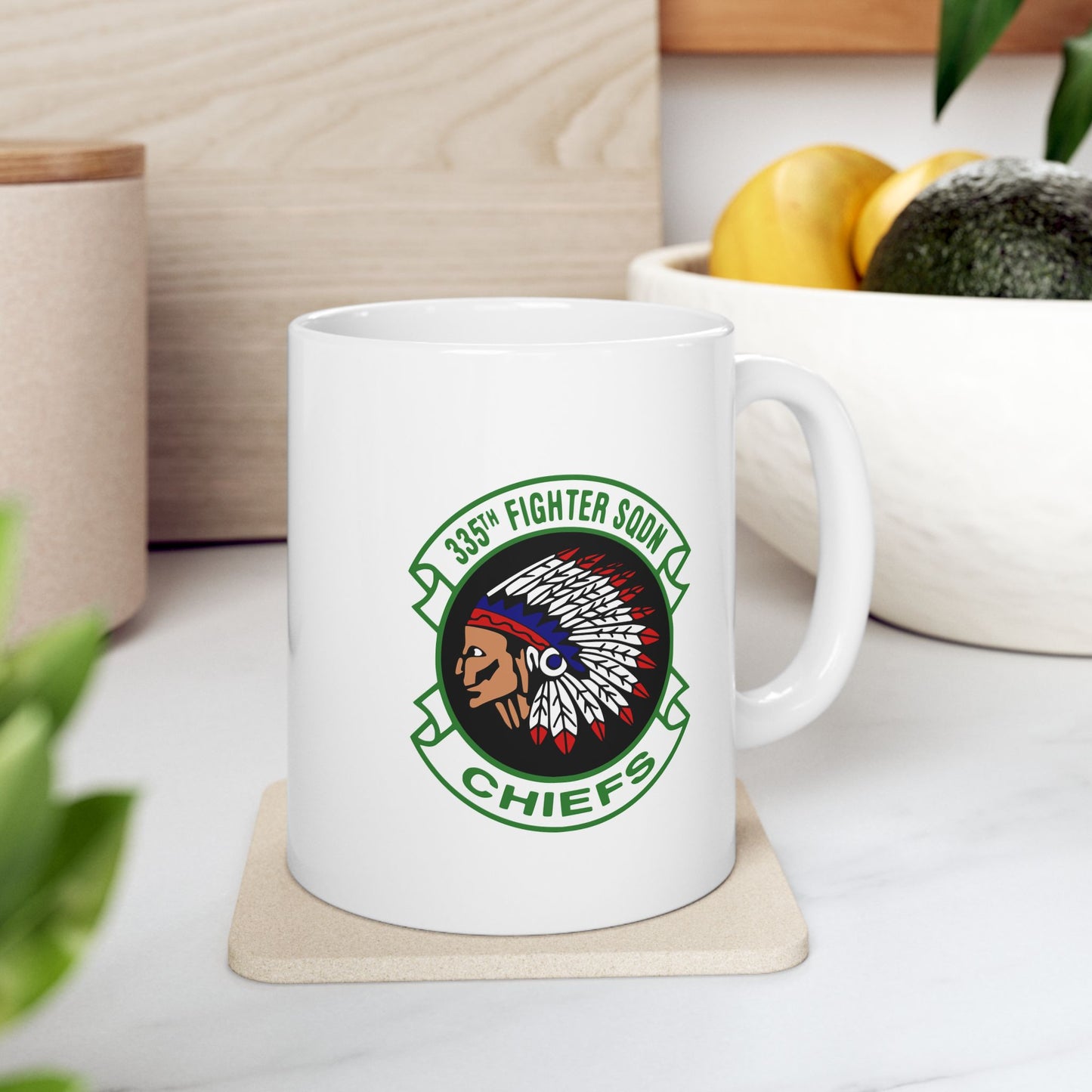 335FS & F-15E Front Silhouette Ceramic Mug 11oz
