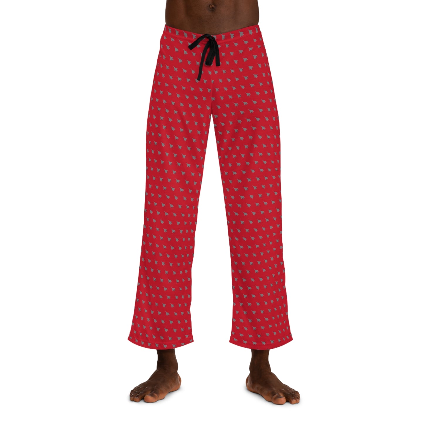 F-15E Men's Pajama Pants, Dark Red