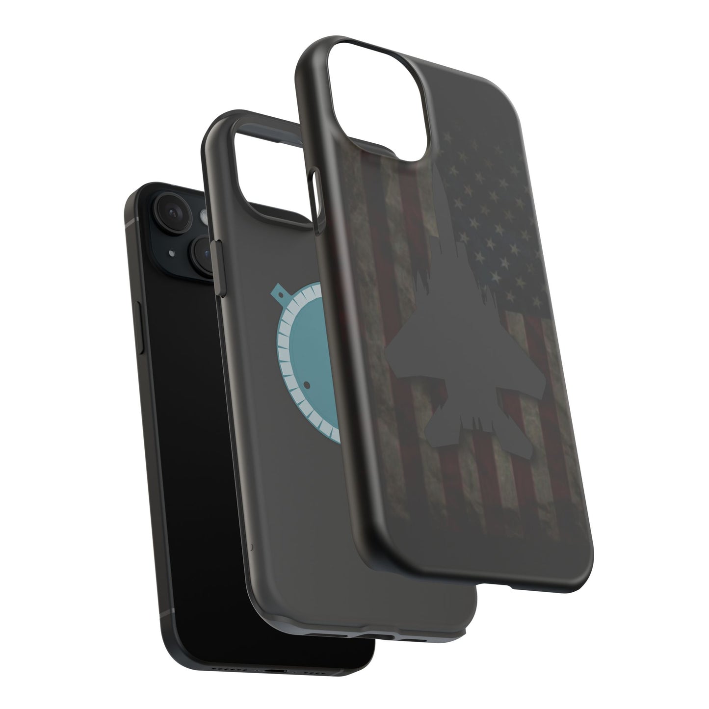 F-15E Silhouette Old Glory Magnetic Tough Cases for iPhone