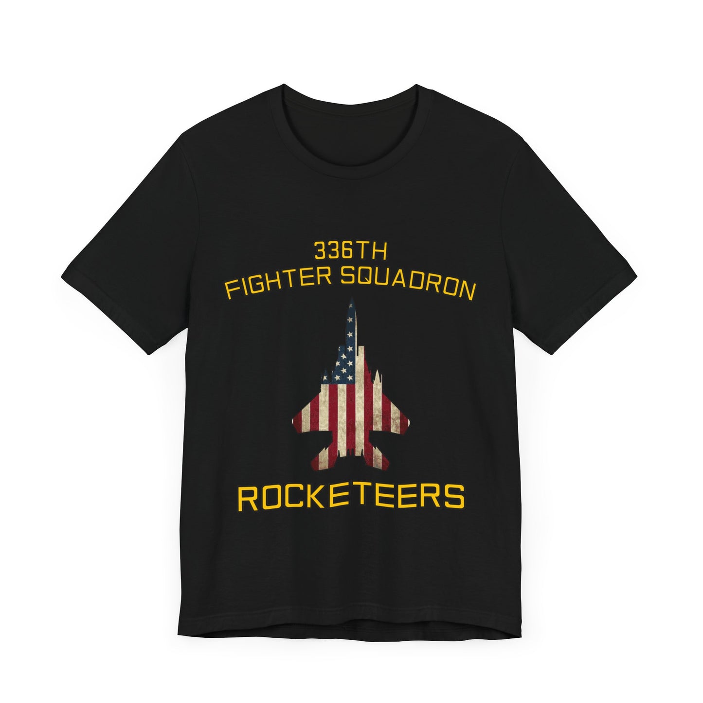 336FS Rocketeers Eagle Flag Unisex Jersey Short Sleeve Tee, Multiple Colors