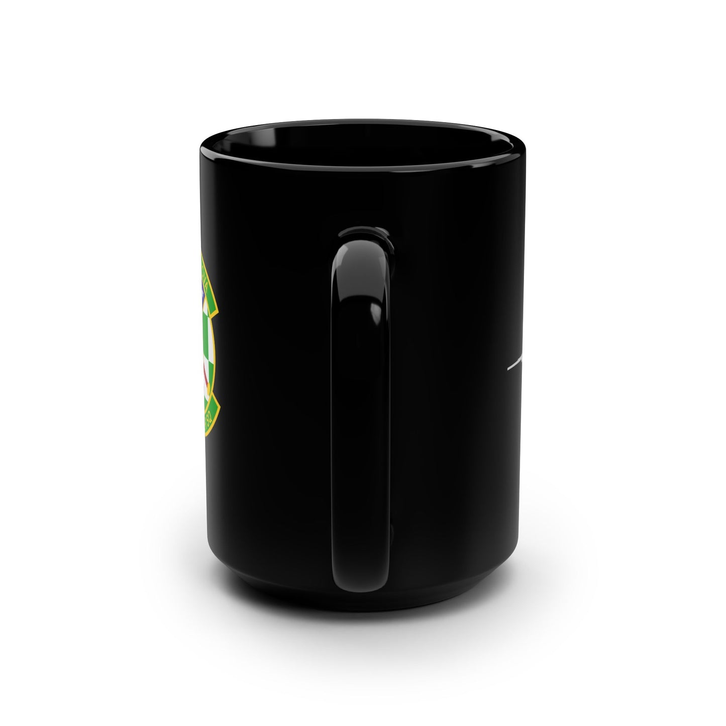 495FS & F-35A Front Silhouette Black Mug, 15oz