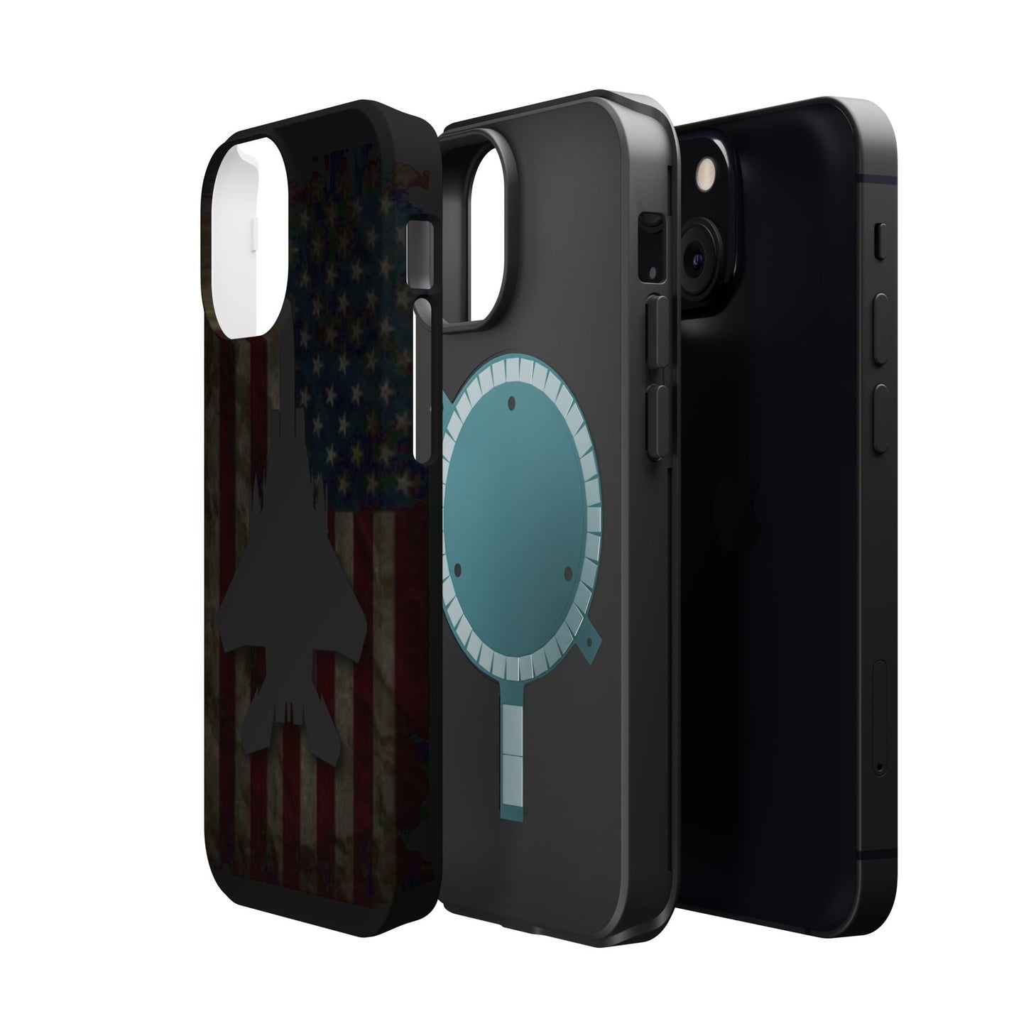 F-15E Silhouette Old Glory Magnetic Tough Cases for iPhone