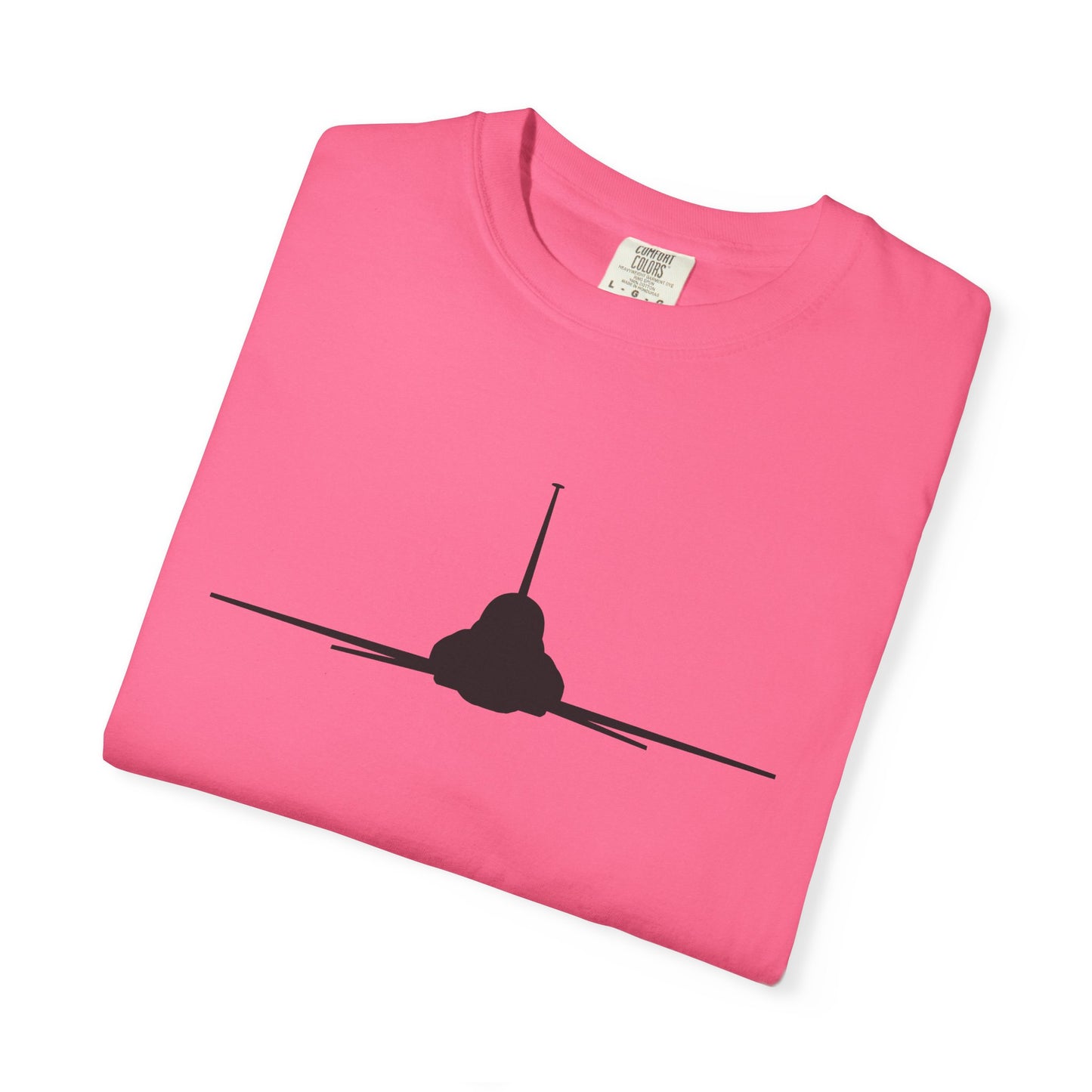 T-38 Front Silhouette Comfort Colors Unisex T-Shirt with Airplane Design, Casual Wear, Gift for Pilots, Aviation Lovers, Travel Enthusiasts, Plane Spotting