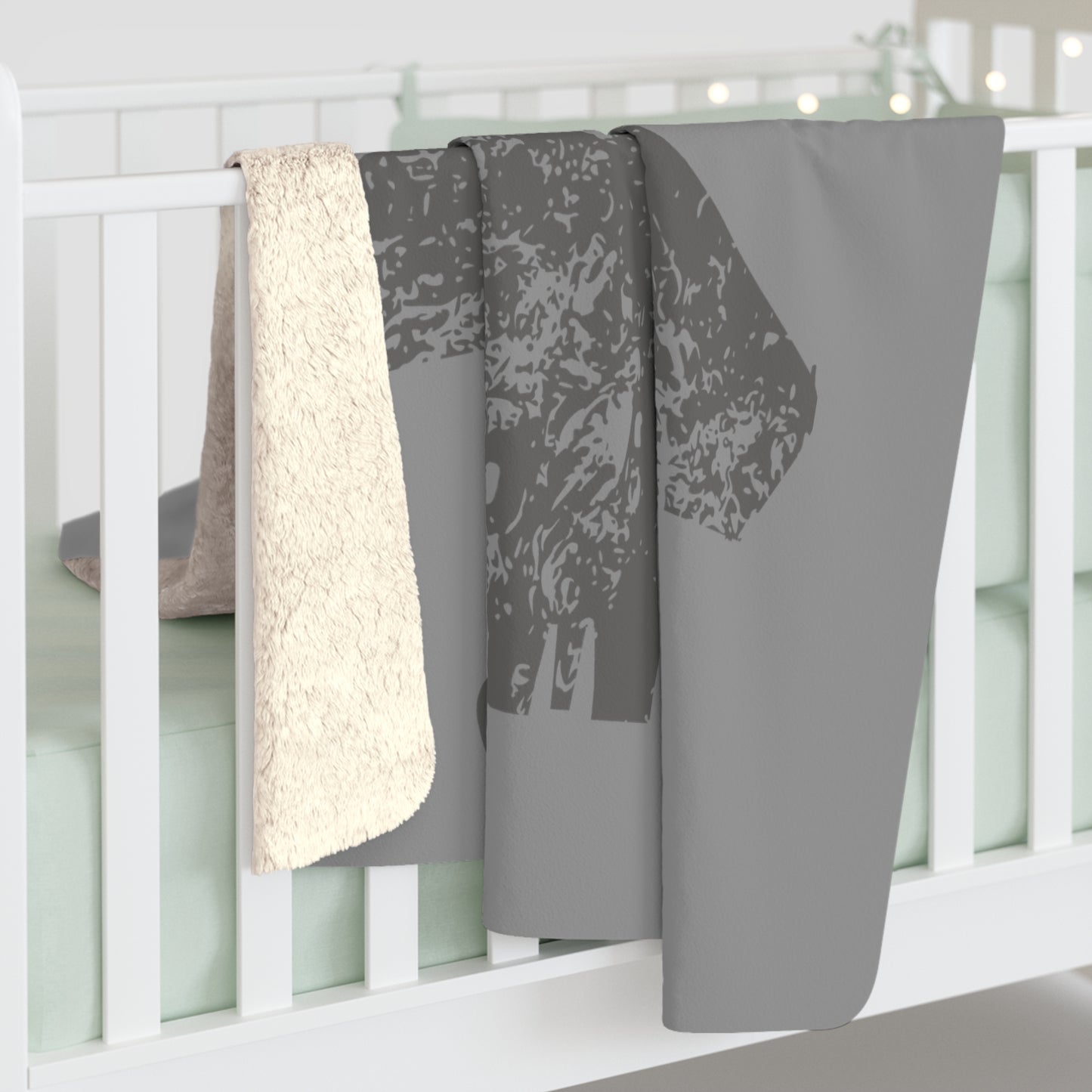 Grey Blanket with F-15E Silhouette Graphic
