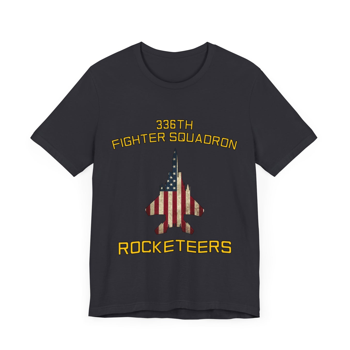 336FS Rocketeers Eagle Flag Unisex Jersey Short Sleeve Tee, Multiple Colors