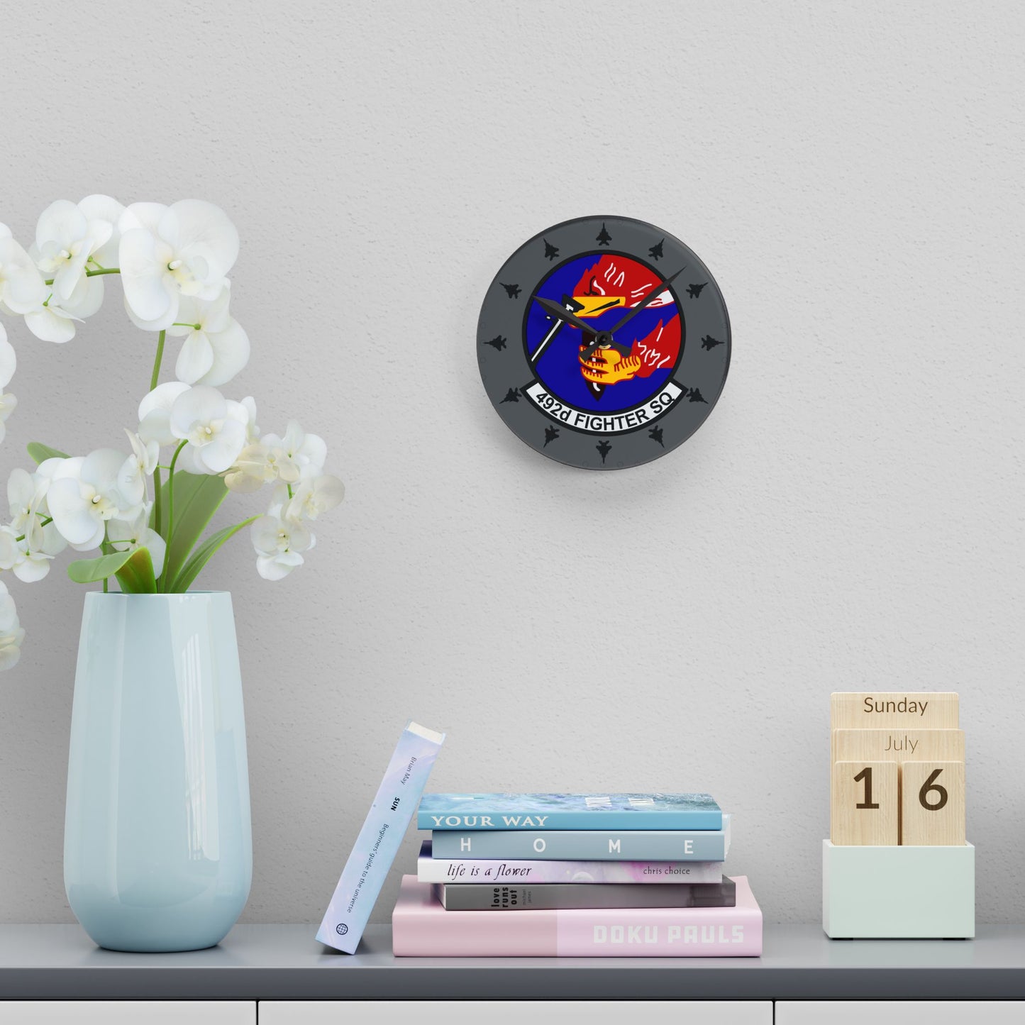 492FS "Bolars" Acrylic Wall Clock, Round or Square Options