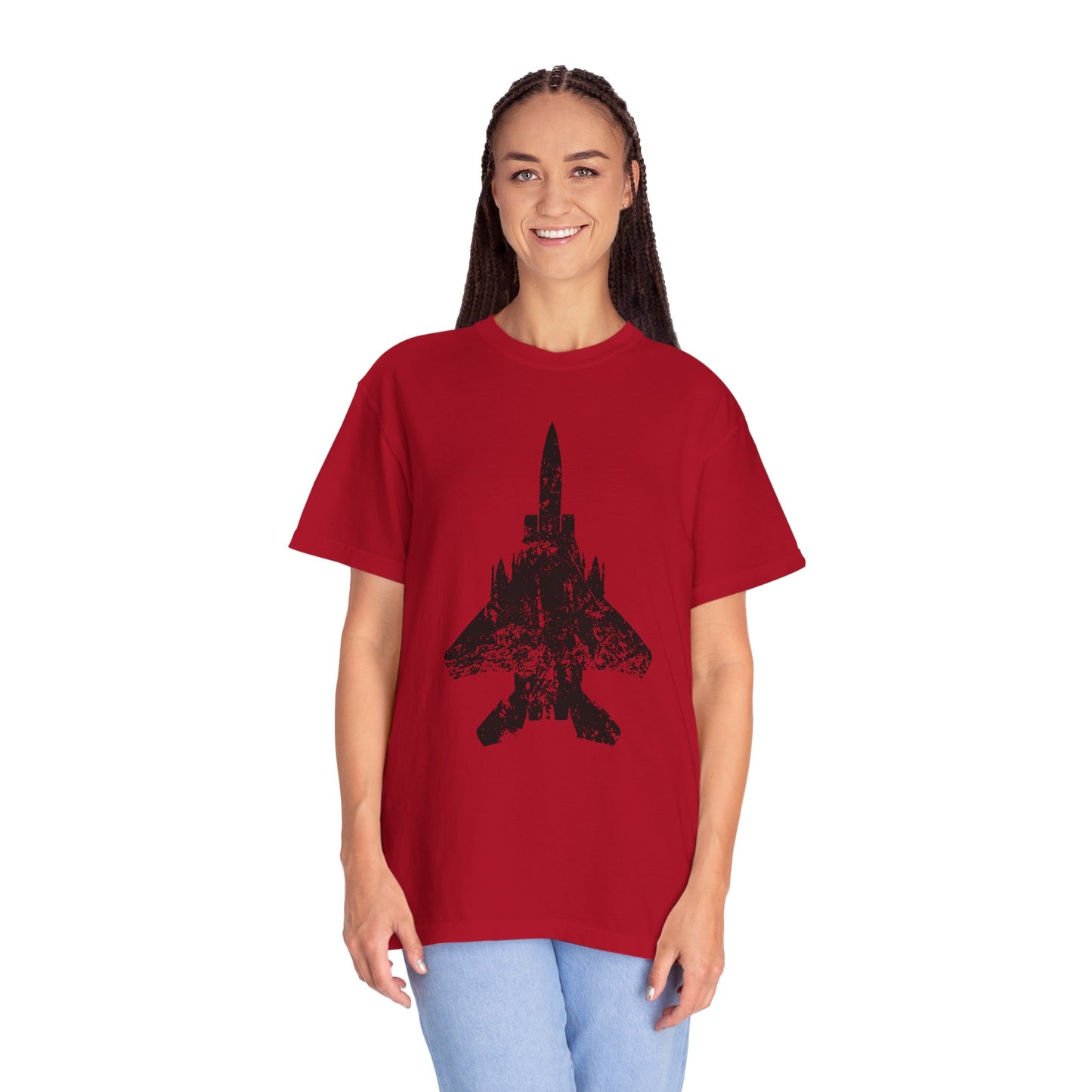 F-15E Grunge Comfort Colors Unisex T-Shirt, Casual Wear, Gift for Pilots, Aviation Lovers, Travel Enthusiasts, Plane Spotting
