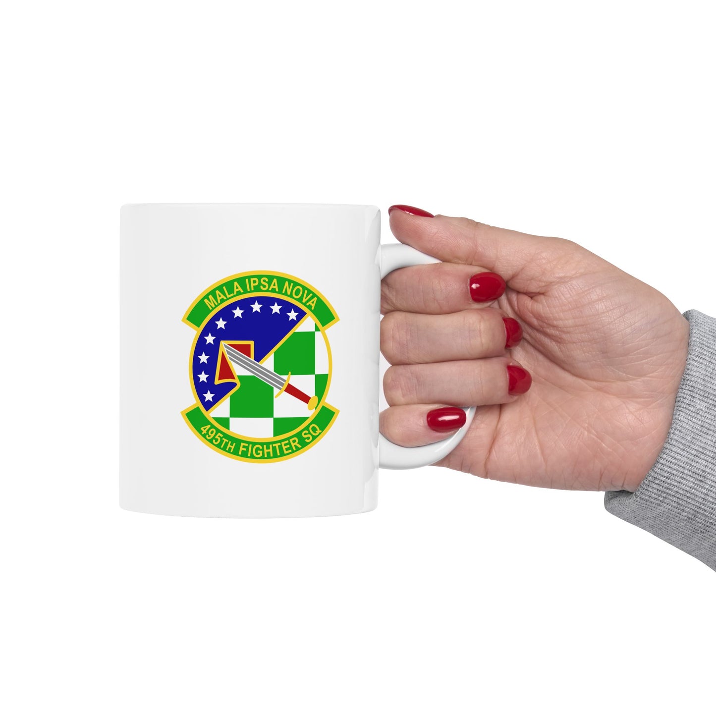 495FS & F-35A Front Silhouette Ceramic Mug 11oz