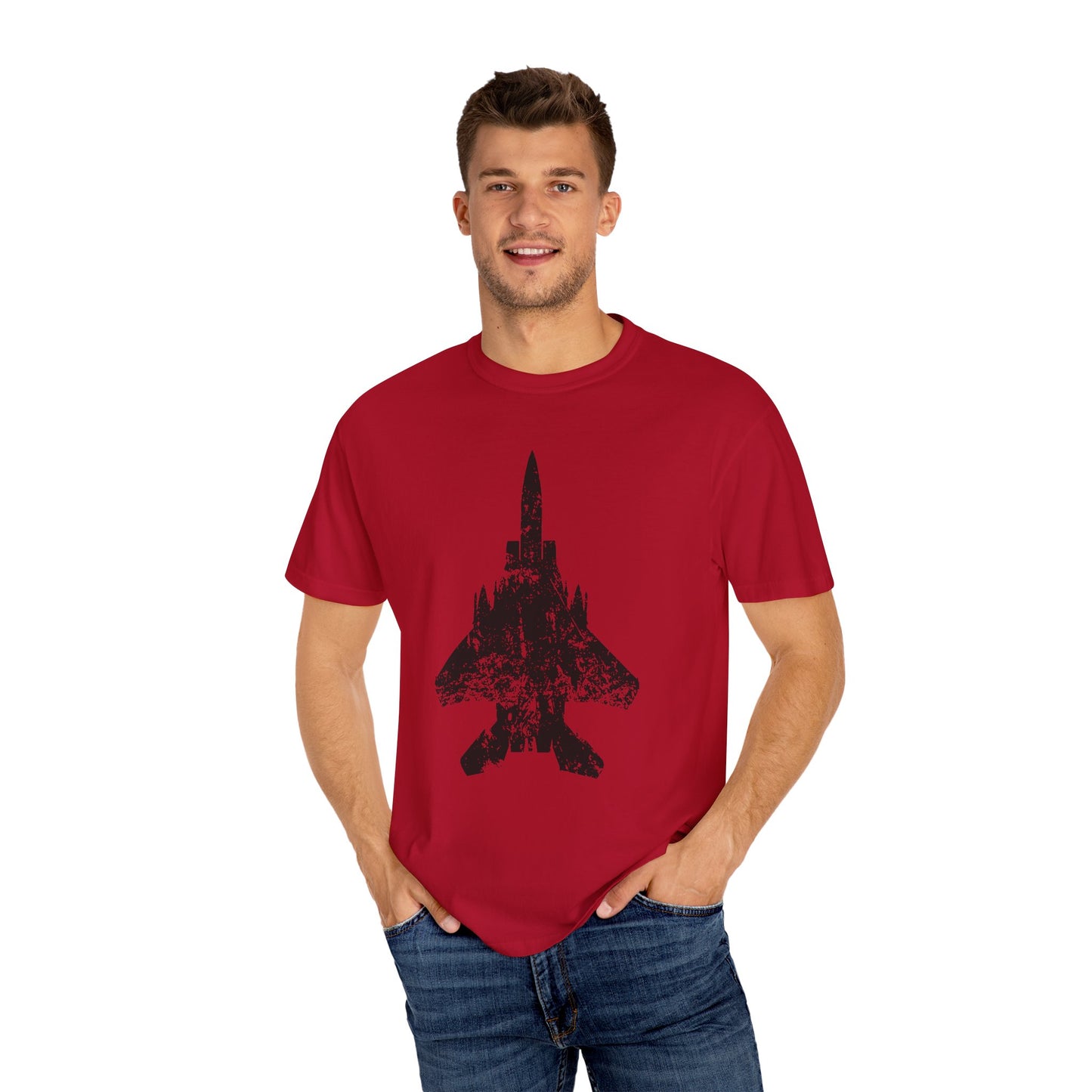 F-15E Grunge Comfort Colors Unisex T-Shirt, Casual Wear, Gift for Pilots, Aviation Lovers, Travel Enthusiasts, Plane Spotting