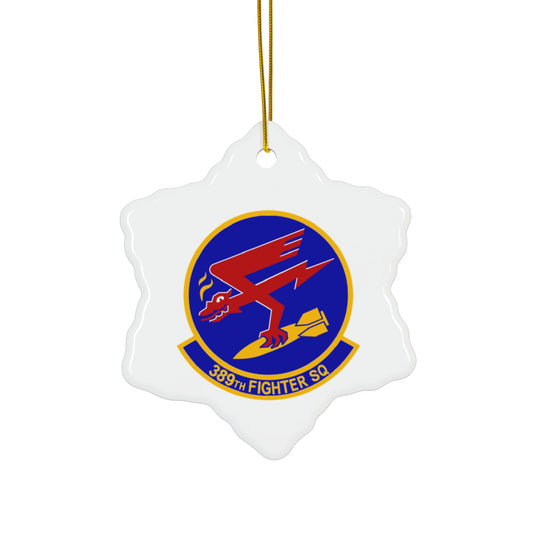 389FS "T-Bolts" Ceramic Ornament, Circle or Snowflake Shape