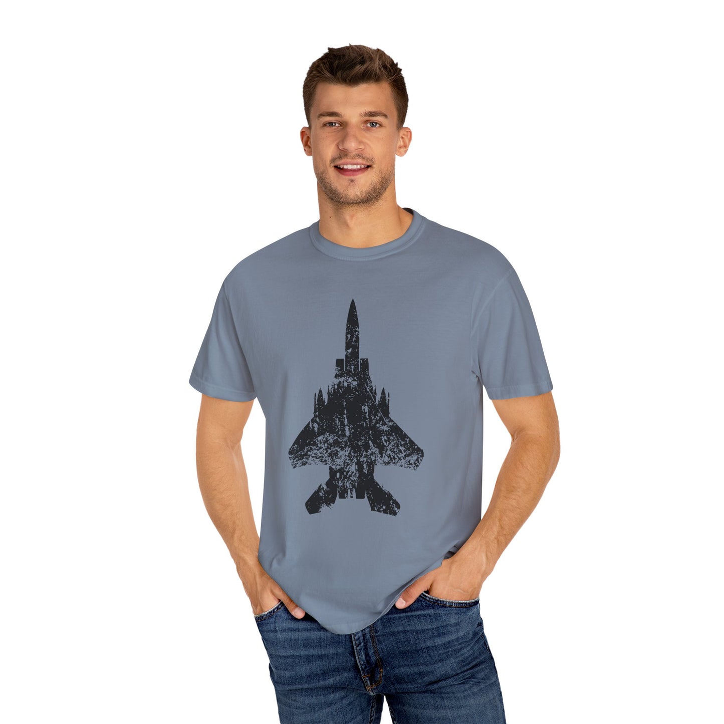 F-15E Grunge Comfort Colors Unisex T-Shirt, Casual Wear, Gift for Pilots, Aviation Lovers, Travel Enthusiasts, Plane Spotting