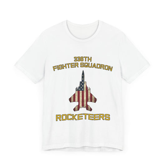 336FS Rocketeers Eagle Flag Unisex Jersey Short Sleeve Tee, Multiple Colors
