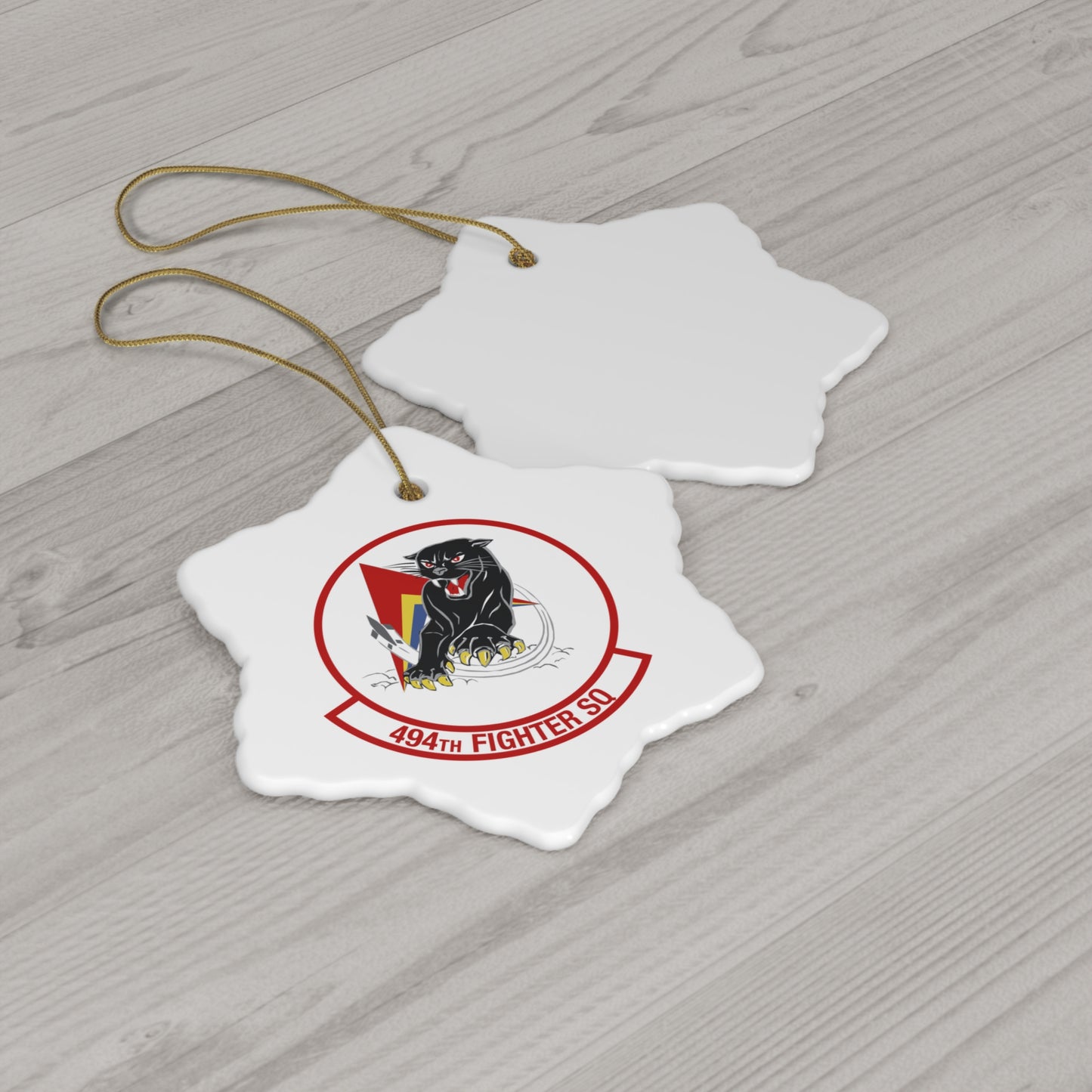 494FS "Panthers" Ceramic Ornament, Circle or Snowflake Shape