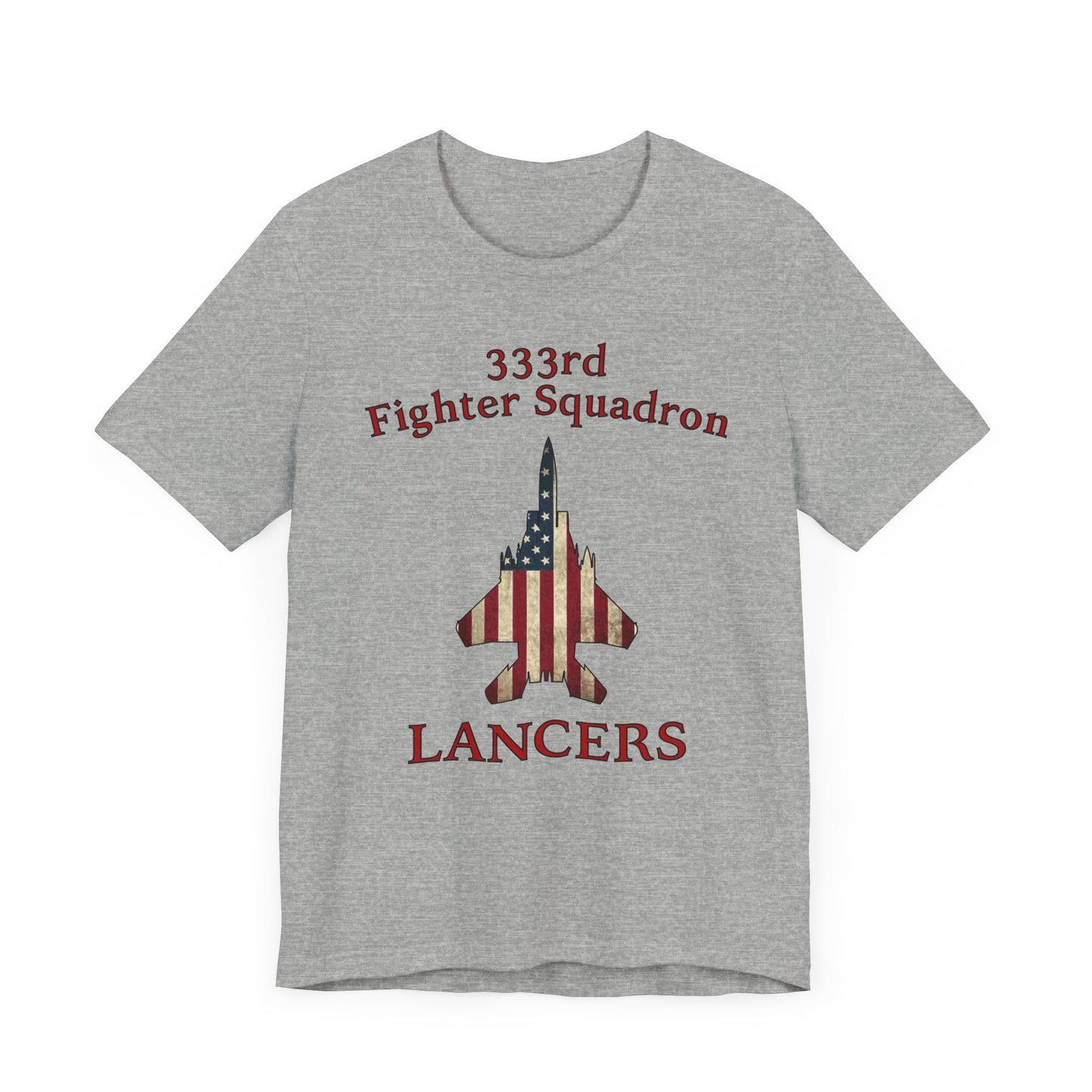 333FS Lancers Eagle Flag Unisex Jersey Short Sleeve Tee, Multiple Colors