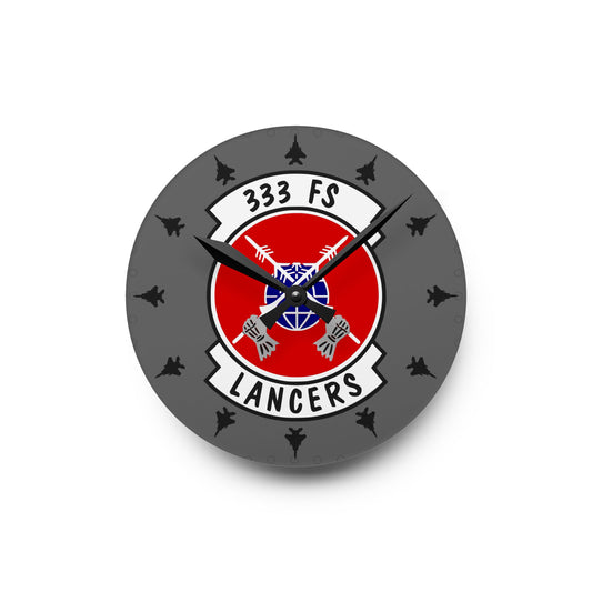 333FS "Lancers" Acrylic Wall Clock, Round or Square Options