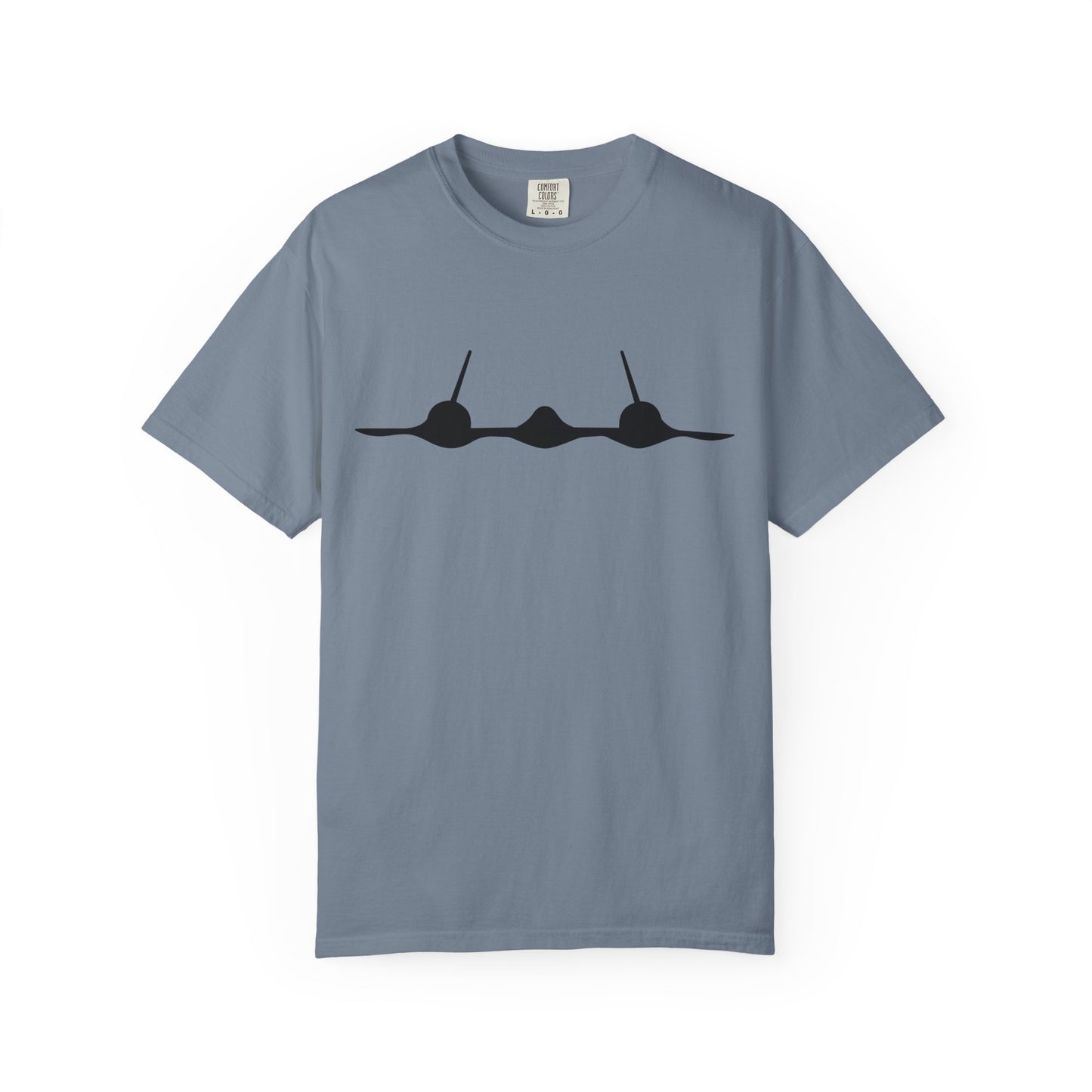 SR-71 Front Silhouette Comfort Colors Unisex T-Shirt with Airplane Design, Casual Wear, Gift for Pilots, Aviation Lovers, Travel Enthusiasts, Plane Spotting