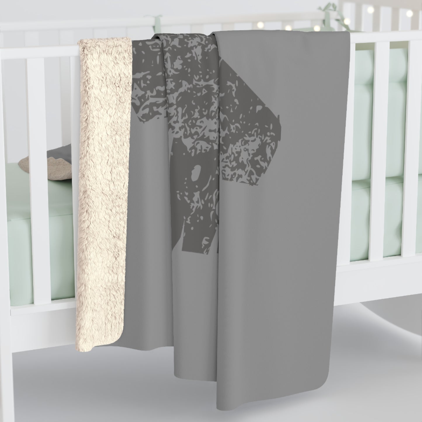 Grey Blanket with F-15E Silhouette Graphic