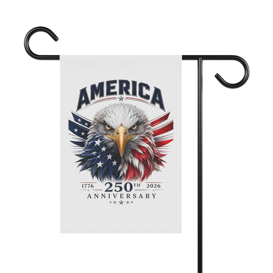 Patriotic Eagle Garden Flag – "America 250th Anniversary" Decorative House Banner