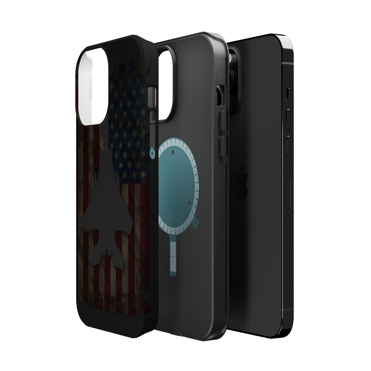 F-15E Silhouette Old Glory Magnetic Tough Cases for iPhone