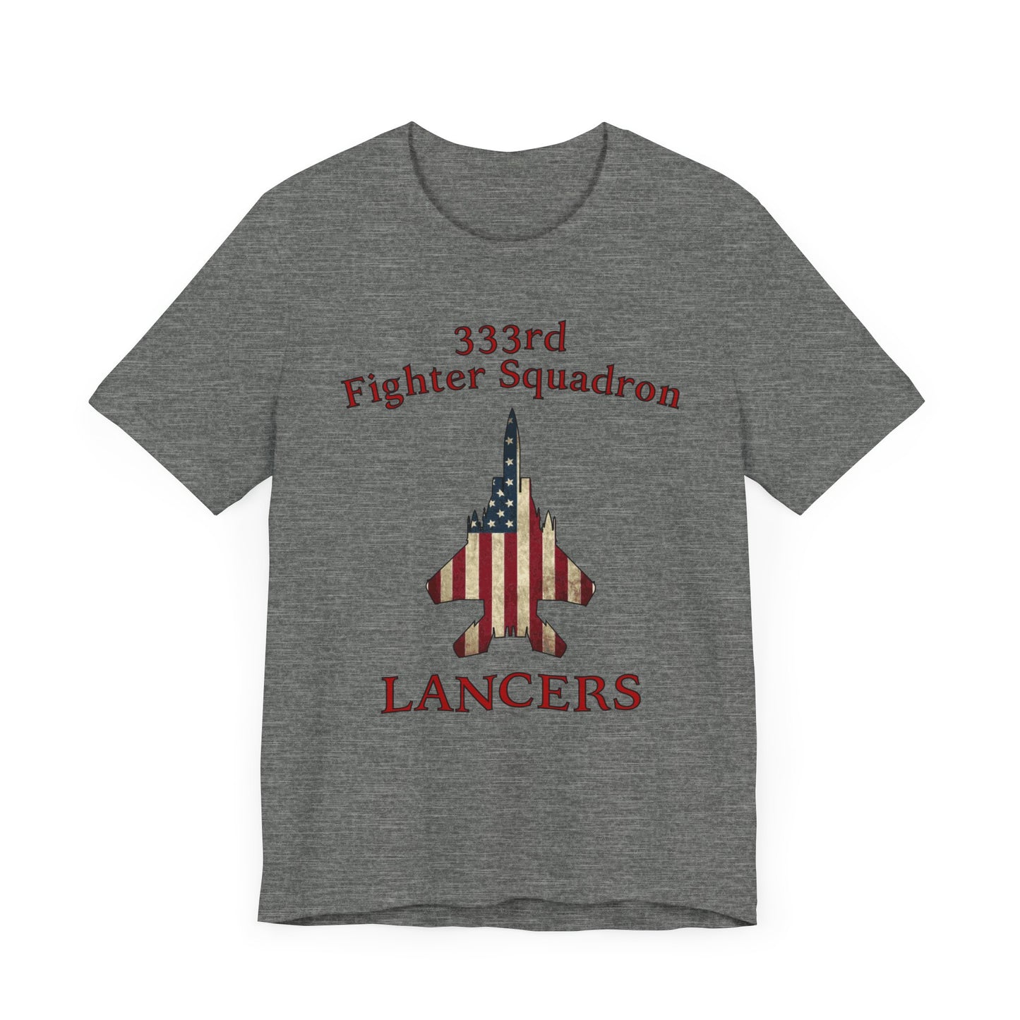 333FS Lancers Eagle Flag Unisex Jersey Short Sleeve Tee, Multiple Colors