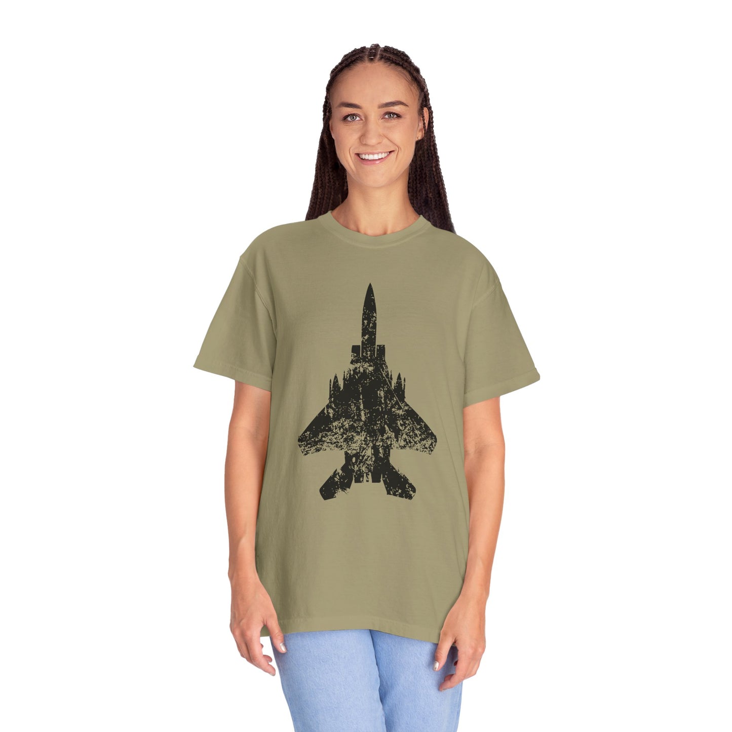 F-15E Grunge Comfort Colors Unisex T-Shirt, Casual Wear, Gift for Pilots, Aviation Lovers, Travel Enthusiasts, Plane Spotting