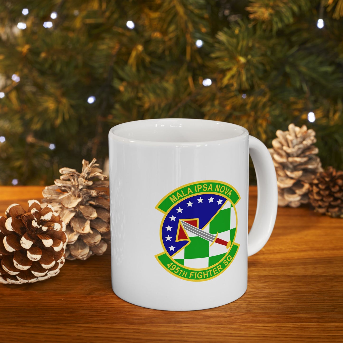 495FS & F-35A Front Silhouette Ceramic Mug 11oz