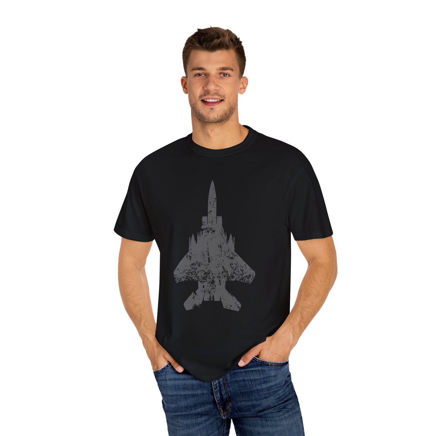 F-15E Grunge Comfort Colors Unisex T-Shirt, Casual Wear, Gift for Pilots, Aviation Lovers, Travel Enthusiasts, Plane Spotting