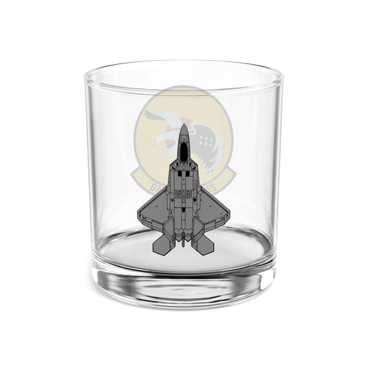 27FS "Fightin' Eagles" Rocks Glass, 10oz with F-22