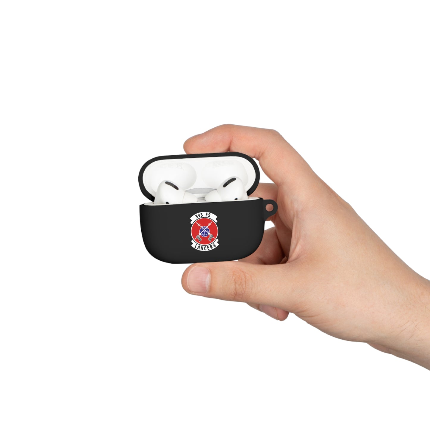 AirPods and AirPods Pro Case Cover, 333FS with F-15E Front Silhouette on Back
