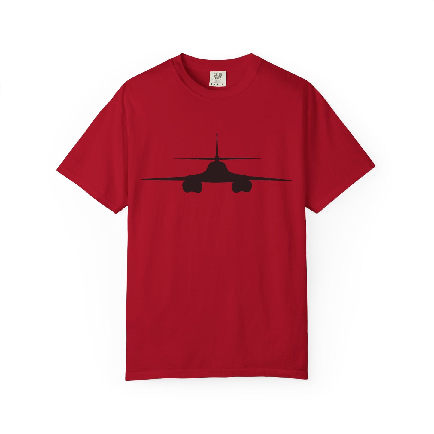 B-1 Front Silhouette Comfort Colors Unisex T-Shirt with Airplane Design, Casual Wear, Gift for Pilots, Aviation Lovers, Travel Enthusiasts, Plane Spotting