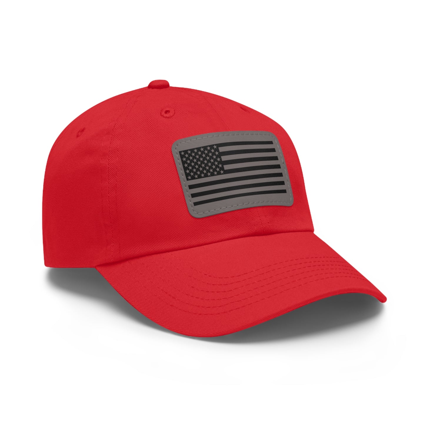 American Flag Leather Patch Hat, Multiple Colors