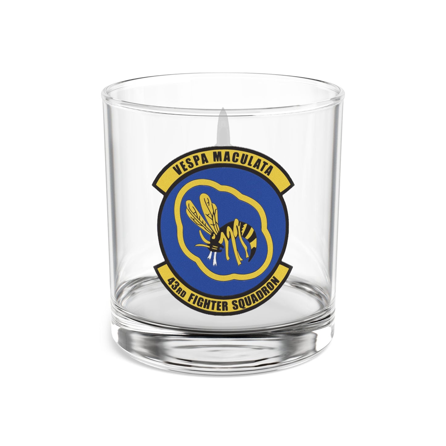 43FS "Hornets" Rocks Glass, 10oz with F-22