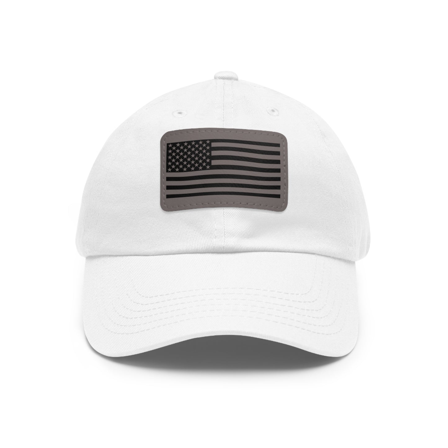 American Flag Leather Patch Hat, Multiple Colors