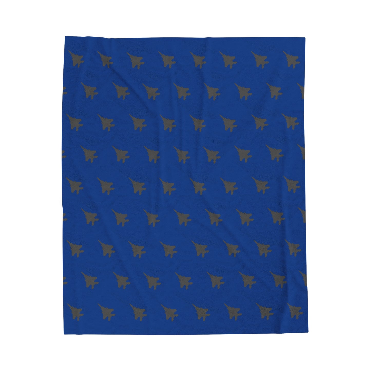 F-15 Velveteen Plush Blanket, Blue