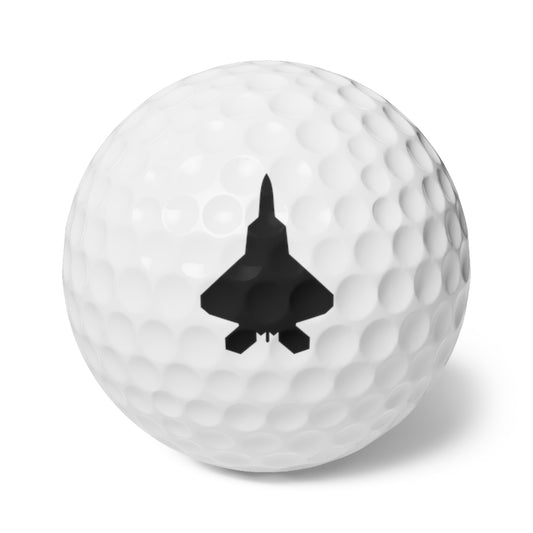 F-22 Top Silhouette Golf Balls, 6pcs