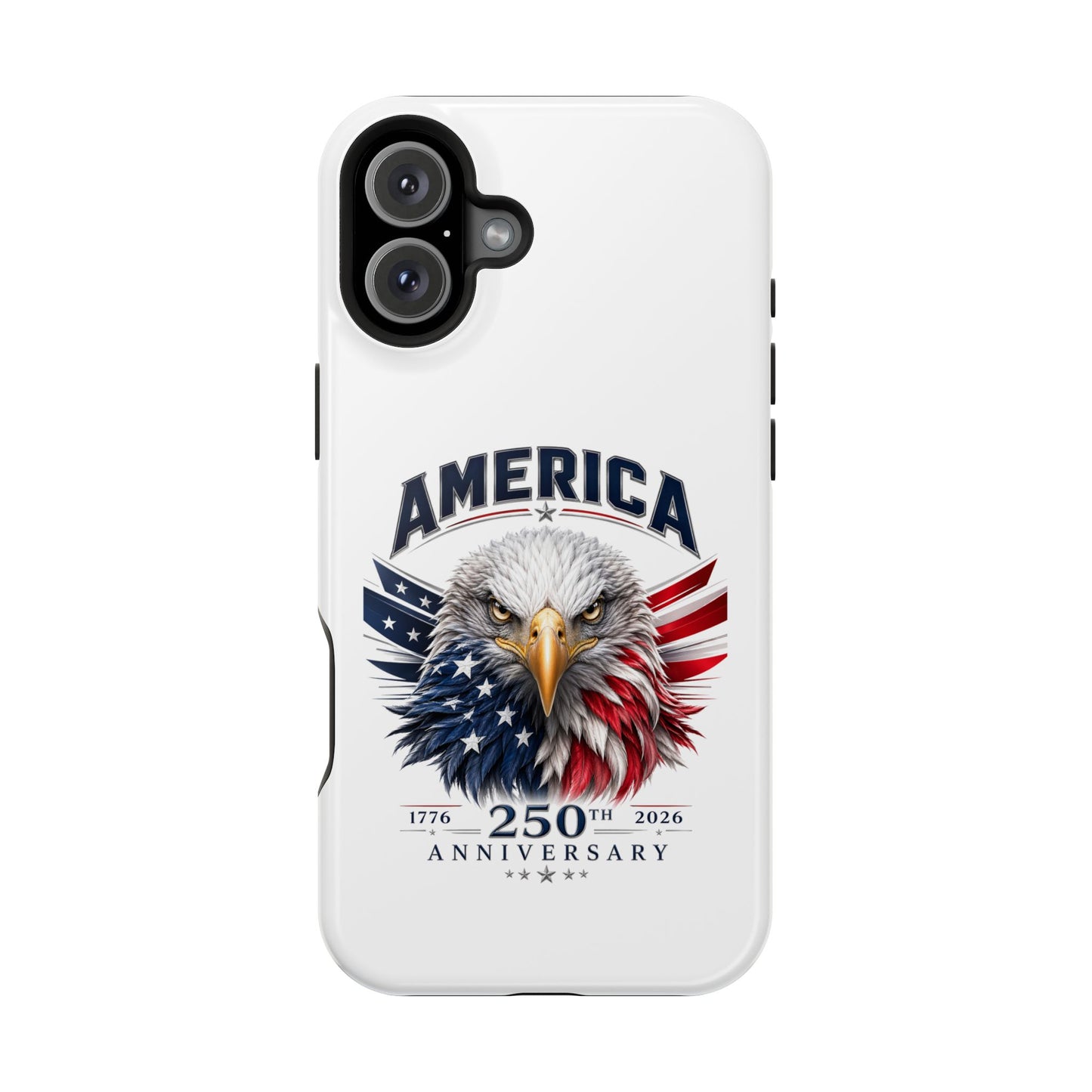 America 250th Anniversary Magnetic Tough Cases for iPhone & Samsung, White