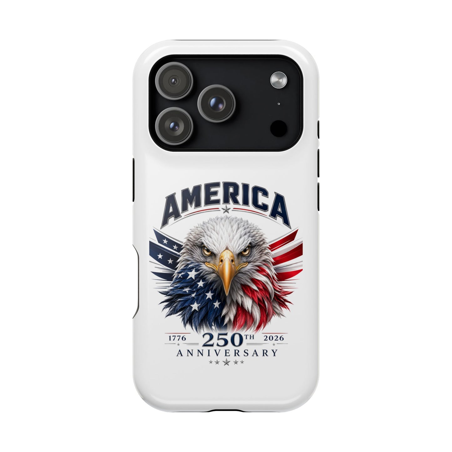 America 250th Anniversary Magnetic Tough Cases for iPhone & Samsung, White