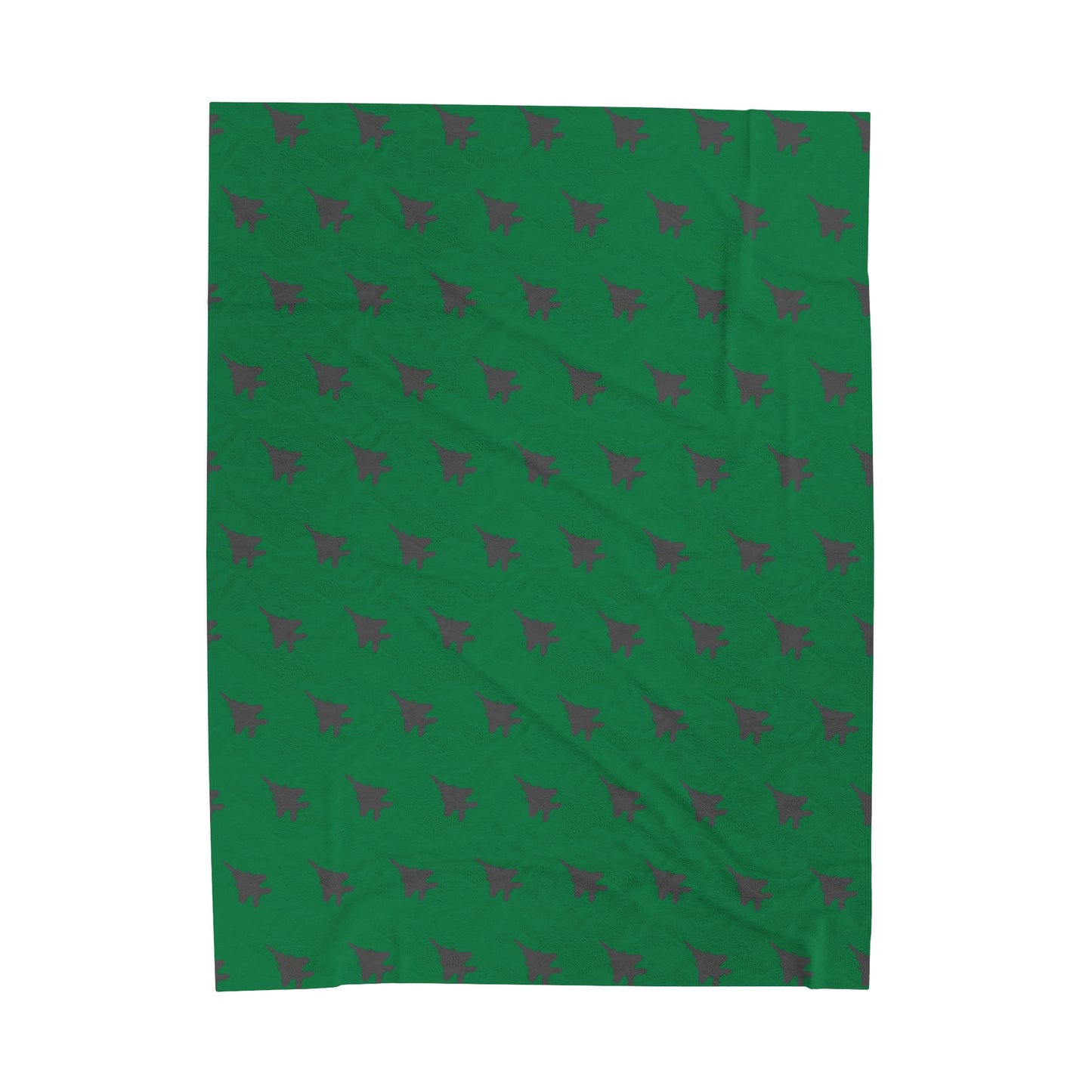 F-15 Velveteen Plush Blanket, Green