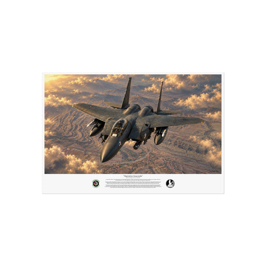 "Operation Anaconda" F-15E Strike Eagle Aviation Art Print | USAF Fighter Jet Wall Art | Military Aviation Artwork | Air Force Pilot & Veteran Gift