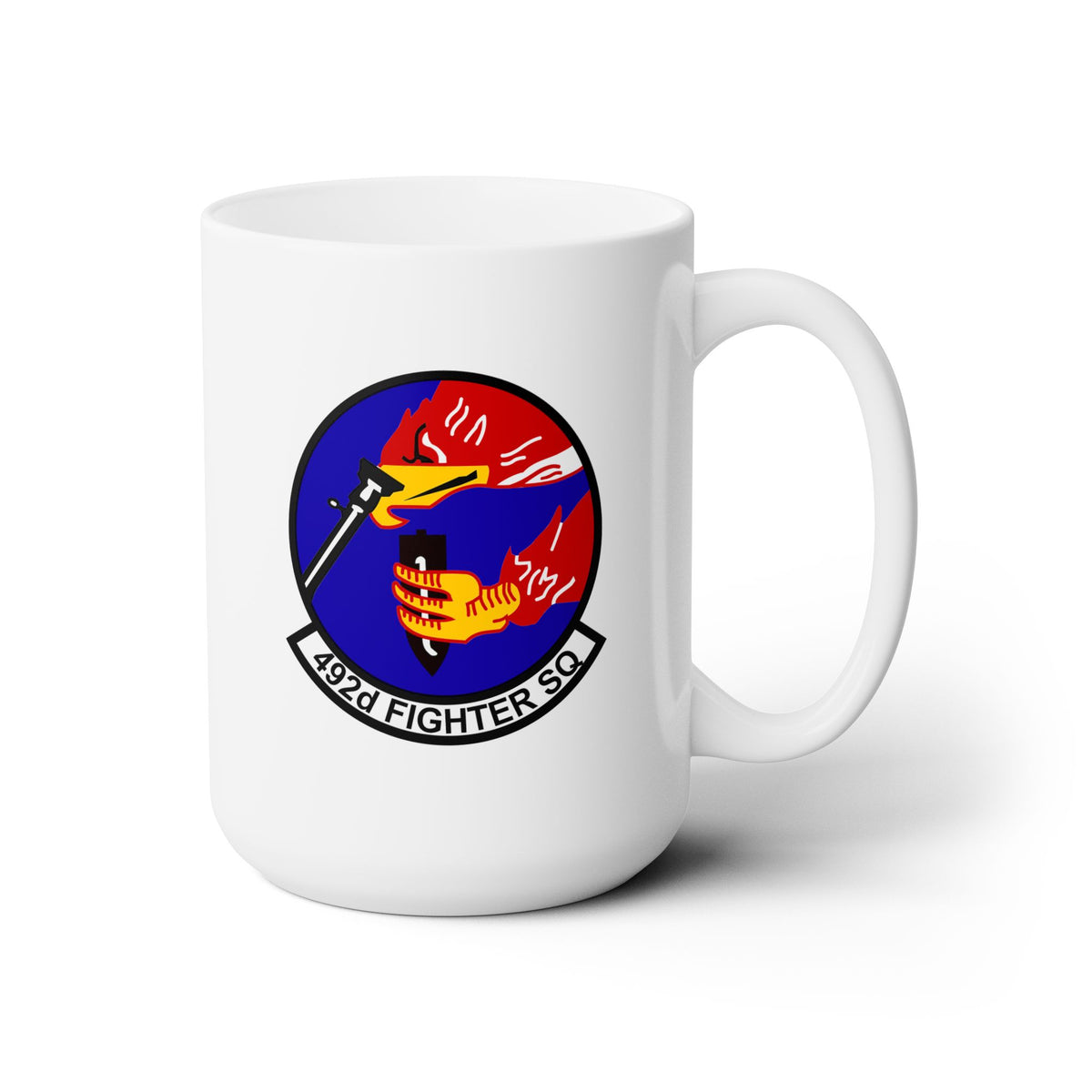 492FS & F-15E Front Silhouette Ceramic Mug 15oz