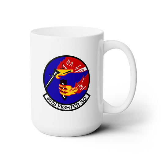 492FS & F-15E Front Silhouette Ceramic Mug 15oz