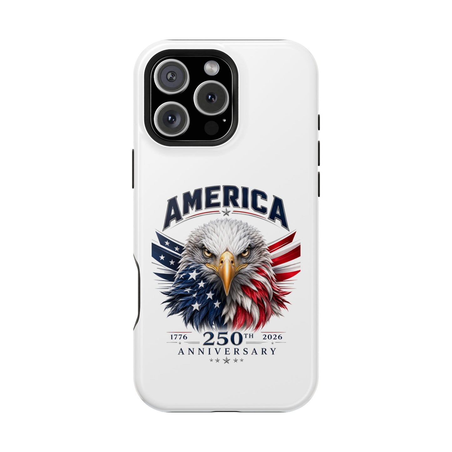 America 250th Anniversary Magnetic Tough Cases for iPhone & Samsung, White