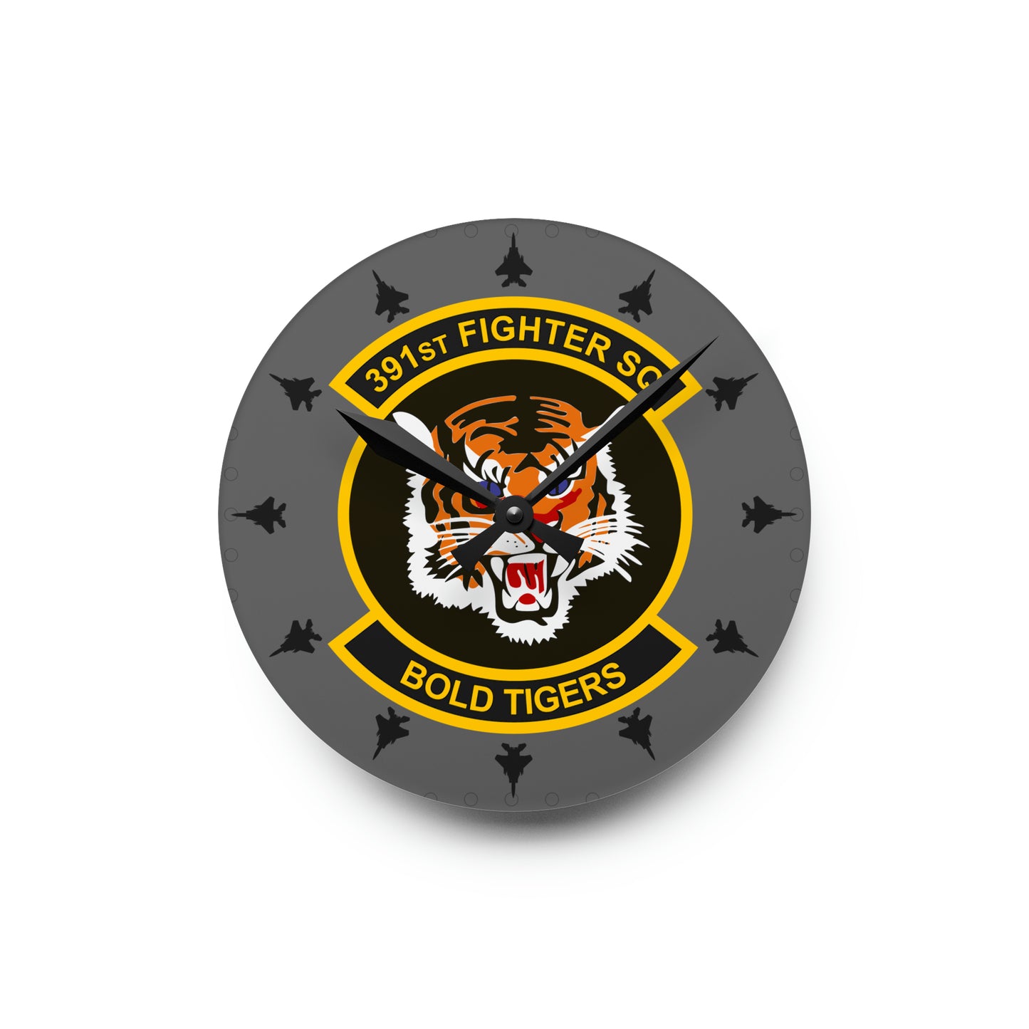 391FS "Bold Tigers" Acrylic Wall Clock, Round or Square Options