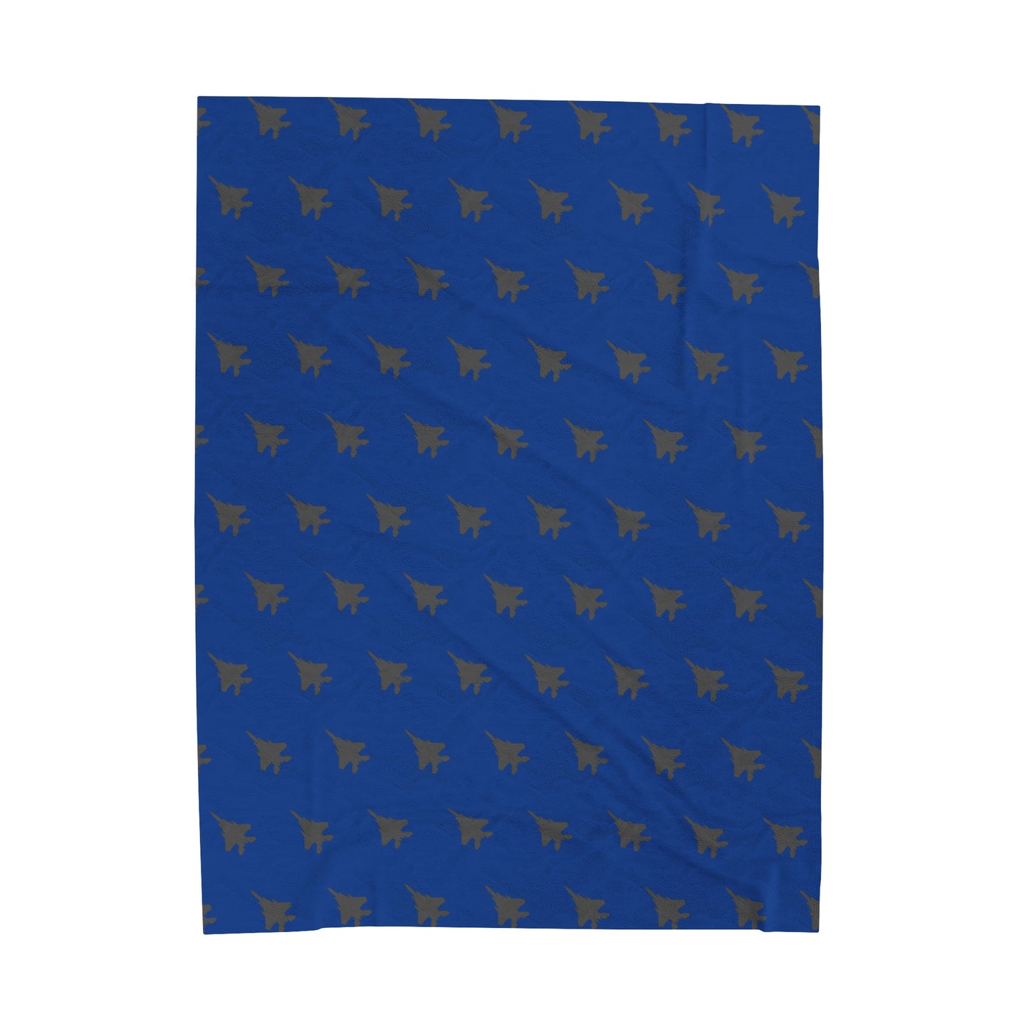 F-15 Velveteen Plush Blanket, Blue